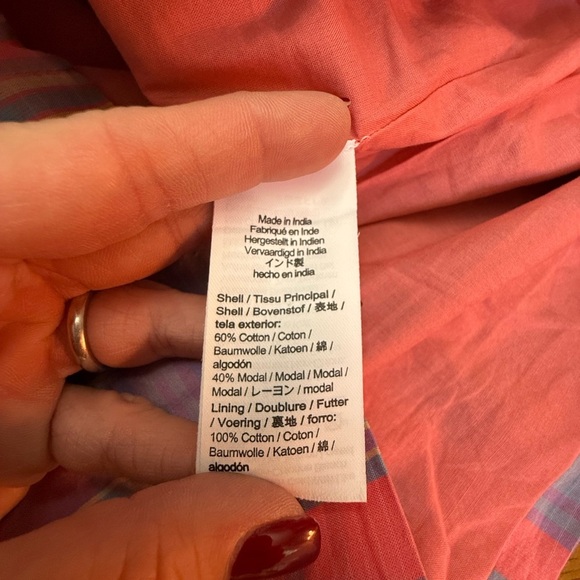 J. Crew Madras Plaid Shirt and Short Set L - Picture 5 of 14